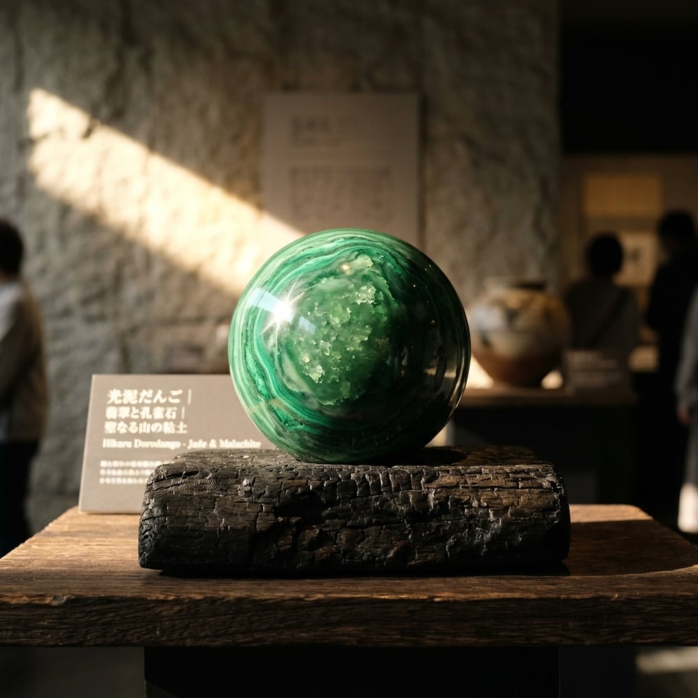 Dorodango de Arcilla Verde Imperial & Jade de Río